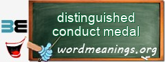 WordMeaning blackboard for distinguished conduct medal